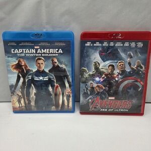 Marvel Blu-ray Lot Captain America Winter Soldier Avengers Age of Ultran